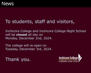 college closure dec 2